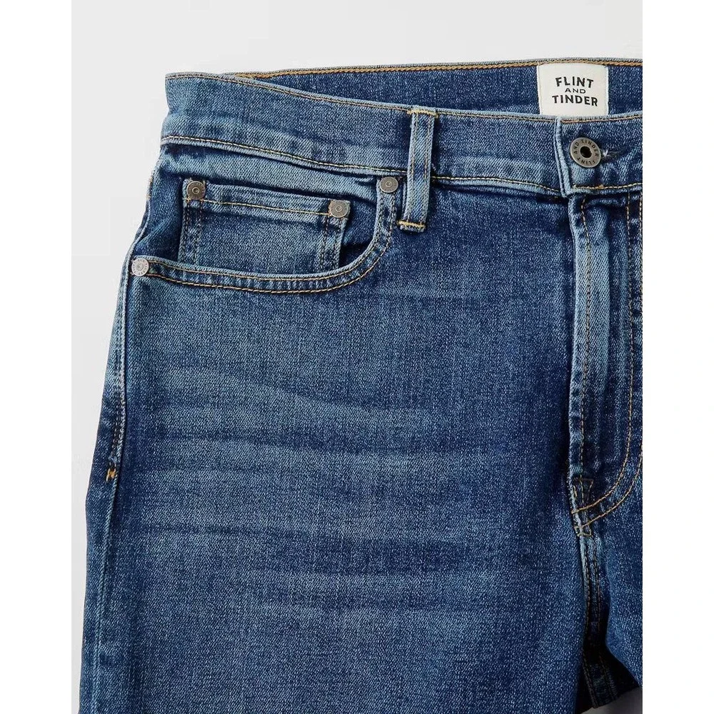 Flint and Tinder HB Slim Fit Stretch Jeans 36x32 Atlantic Wash Huckberry $158